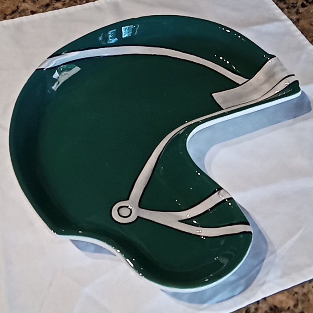 Football Helmet Chip Plate. 2005 Boston Warehouse Trading Corp. Great Condition.